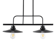 GloboStar® REGAL 01007 Vintage Φωτιστικό Οροφής Ράγα Δίφωτο 2 x E27 IP20 Μαύρο Μέταλλο - Μ67 x Π26 x Υ85cm