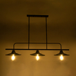 GloboStar® REGAL 01009 Vintage Φωτιστικό Οροφής Ράγα Τρίφωτο 3 x E27 IP20 Μαύρο Μέταλλο - Μ110 x Π26 x Υ75cm