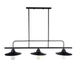 GloboStar® REGAL 01009 Vintage Φωτιστικό Οροφής Ράγα Τρίφωτο 3 x E27 IP20 Μαύρο Μέταλλο - Μ110 x Π26 x Υ75cm