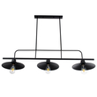 GloboStar® REGAL 01009 Vintage Φωτιστικό Οροφής Ράγα Τρίφωτο 3 x E27 IP20 Μαύρο Μέταλλο - Μ110 x Π26 x Υ75cm