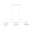 GloboStar® REGAL 01010 Vintage Φωτιστικό Οροφής Ράγα Τρίφωτο 3 x E27 IP20 Λευκό Μέταλλο - Μ110 x Π26 x Υ75cm