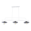 GloboStar® REGAL 01010 Vintage Φωτιστικό Οροφής Ράγα Τρίφωτο 3 x E27 IP20 Λευκό Μέταλλο - Μ110 x Π26 x Υ75cm