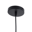 GloboStar® FEMINE 01011 Μοντέρνο Κρεμαστό Φωτιστικό Καμπάνα Σετ Πολύφωτο 4 x E27 IP20 Φιμέ Γυαλί με Μαύρο Μέταλλο - Μ70 x Π70 x Y24.5cm