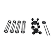 GloboStar® TUBING 01013 Vintage Κρεμαστό Φωτιστικό Πλέγμα Πολύφωτο 4 x E27 IP20 Μαύρο Μέταλλο - Μ27 x Π27 x Y47cm