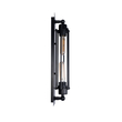 GloboStar® TUBULAR 01033 Vintage Επιτοίχιο Φωτιστικό Απλίκα Δίφωτο 2 x E27 IP20 Μαύρο Μέταλλο - Μ10 x Π10 x Υ47cm