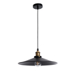 GloboStar® CARAVEL 01042 Vintage Κρεμαστό Φωτιστικό Καμπάνα Μονόφωτο 1 x E27 IP20 Μαύρο & Χρυσό Μέταλλο - Μ36 x Π36 x Υ10cm