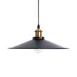 GloboStar® CARAVEL 01042 Vintage Κρεμαστό Φωτιστικό Καμπάνα Μονόφωτο 1 x E27 IP20 Μαύρο & Χρυσό Μέταλλο - Μ36 x Π36 x Υ10cm