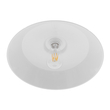 GloboStar® RAY 01043 Vintage Κρεμαστό Φωτιστικό Καμπάνα Μονόφωτο 1 x E27 IP20 Λευκό Μέταλλο - Μ36 x Π36 x Υ25cm