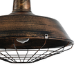 GloboStar® BARN 01045 Vintage Κρεμαστό Φωτιστικό Καμπάνα Μονόφωτο 1 x E27 IP20 Χάλκινο Μέταλλο - Μ46 x Π46 x Υ36cm