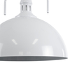 GloboStar® LARKIN 01174 Vintage Κρεμαστό Φωτιστικό Καμπάνα Μονόφωτο 1 x E27 IP20 Λευκό Μέταλλο - Μ30 x Π30 x Y28cm