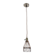 GloboStar® FLOWERON 01180 Vintage Κρεμαστό Φωτιστικό Πλέγμα Μονόφωτο 1 x E27 IP20 Χάλκινο & Μπρούτζινο Μέταλλο - Μ10 x Π10 x Y20cm