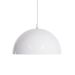 GloboStar® CHIME 01030 Μοντέρνο Κρεμαστό Φωτιστικό Καμπάνα Μονόφωτο 1 x E27 IP20 Λευκό Μέταλλο - Μ30 x Π30 x Υ16cm