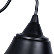 GloboStar® BELL 01038 Vintage Επιτοίχιο Φωτιστικό Απλίκα Μονόφωτο 1 x E27 IP20 Μαύρο Μέταλλο - Μ35 x Π28.5 x Υ30cm