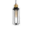 GloboStar® KLECE 01057 Vintage Κρεμαστό Φωτιστικό Ανάρτηση Μονόφωτο 1 x E27 IP20 Μαύρο & Χρυσό Μέταλλο - Μ8 x Π8 x Υ28cm