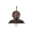 GloboStar® SORD 01067 Vintage Επιτοίχιο Φωτιστικό Απλίκα Μονόφωτο 1 x E27 IP20 Χάλκινο Μέταλλο - Μ26 x Π37 x Υ32cm