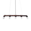 GloboStar® CANAL 01070 Vintage Κρεμαστό Φωτιστικό Ράγα Πολύφωτο 5 x E27 IP20 Χάλκινο Μέταλλο - Μ88 x Π5 x Υ7cm