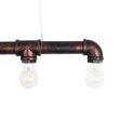 GloboStar® CANAL 01070 Vintage Κρεμαστό Φωτιστικό Ράγα Πολύφωτο 5 x E27 IP20 Χάλκινο Μέταλλο - Μ88 x Π5 x Υ7cm