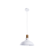 GloboStar® ANER 01072 Vintage Κρεμαστό Φωτιστικό Καμπάνα Μονόφωτο 1 x E27 IP20 Λευκό & Χρυσό Μέταλλο - Μ27.5 x Π27.5 x Υ19cm