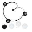 GloboStar® SELINA 01089 Μοντέρνο Φωτιστικό Οροφής Μπάλα Τρίφωτο 3 x E27 IP20 Μαύρο Μέταλλο με Λευκό Γυαλί - Μ60 x Π60 x Υ45cm