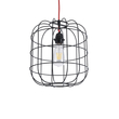 GloboStar® PARROT 01099 Μοντέρνο Κρεμαστό Φωτιστικό Πλέγμα Μονόφωτο 1 x E27 IP20 Μαύρο Μέταλλο - Μ28 x Π28 x Υ30cm