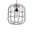 GloboStar® PARROT 01099 Μοντέρνο Κρεμαστό Φωτιστικό Πλέγμα Μονόφωτο 1 x E27 IP20 Μαύρο Μέταλλο - Μ28 x Π28 x Υ30cm