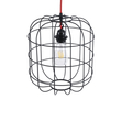 GloboStar® PARROT 01099 Μοντέρνο Κρεμαστό Φωτιστικό Πλέγμα Μονόφωτο 1 x E27 IP20 Μαύρο Μέταλλο - Μ28 x Π28 x Υ30cm