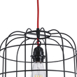 GloboStar® PARROT 01099 Μοντέρνο Κρεμαστό Φωτιστικό Πλέγμα Μονόφωτο 1 x E27 IP20 Μαύρο Μέταλλο - Μ28 x Π28 x Υ30cm