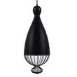 GloboStar® CARNEL 01106 Vintage Κρεμαστό Φωτιστικό Πλέγμα Μονόφωτο 1 x E27 IP20 Μαύρο Μέταλλο - Μ26 x Π26 x Υ70cm