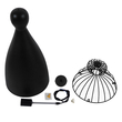 GloboStar® CARNEL 01106 Vintage Κρεμαστό Φωτιστικό Πλέγμα Μονόφωτο 1 x E27 IP20 Μαύρο Μέταλλο - Μ26 x Π26 x Υ70cm