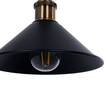 GloboStar® MAGEOR 01120 Vintage Επιτοίχιο Φωτιστικό Απλίκα Μονόφωτο 1 x E27 IP20 Μαύρο & Χρυσό Μέταλλο - Μ22 x Π30 x Υ40cm