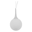 GloboStar® SPHERE 01143 Μοντέρνο Κρεμαστό Φωτιστικό Μπάλα Μονόφωτο 1 x E27 IP20 Λευκό Γυαλί - Μ25 x Π25 x Υ46.5cm