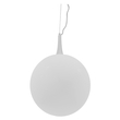 GloboStar® SPHERE 01143 Μοντέρνο Κρεμαστό Φωτιστικό Μπάλα Μονόφωτο 1 x E27 IP20 Λευκό Γυαλί - Μ25 x Π25 x Υ46.5cm