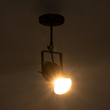 GloboStar® HOLLYWOOD 01153 Vintage Φωτιστικό Οροφής Ράγα Μονόφωτο 1 x E27 IP20 Μαύρο Μέταλλο - Μ8.5 x Π8.5 x Υ35cm