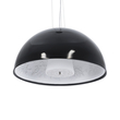 GloboStar® SERENIA 01151 Μοντέρνο Κρεμαστό Φωτιστικό Καμπάνα Μονόφωτο 1 x E27 IP20 Μαύρο & Άσπρο Γύψο - Μ40 x Π40 x Υ20cm