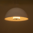 GloboStar® SERENIA 01152 Μοντέρνο Κρεμαστό Φωτιστικό Καμπάνα Μονόφωτο 1 x E27 IP20 Λευκό Γύψο - Μ40 x Π40 x Υ20cm