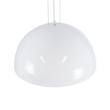 GloboStar® SERENIA 01152 Μοντέρνο Κρεμαστό Φωτιστικό Καμπάνα Μονόφωτο 1 x E27 IP20 Λευκό Γύψο - Μ40 x Π40 x Υ20cm