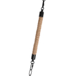 GloboStar® TYMEN 01189 Vintage Κρεμαστό Φωτιστικό Καμπάνα Τρίφωτο 3 x E27 IP20 Μαύρο Μέταλλο με Μπεζ Σχοινί - Μ85 x Π18.5 x Υ20cm