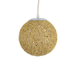 GloboStar® OCEANA 01200 Boho Κρεμαστό Φωτιστικό Μπάλα Μονόφωτο 1 x E27 IP20 Μπεζ Σχοινί - Μ20 x Π20 x Υ20cm