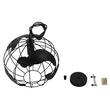 GloboStar® EARTH 01205 Vintage Κρεμαστό Φωτιστικό Φιγούρα Μονόφωτο 1 x E27 IP20 Μαύρο Μέταλλο - Μ30 x Π30 x Υ30cm