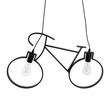 GloboStar® BIKE 01213 Vintage Κρεμαστό Φωτιστικό Φιγούρα Δίφωτο 2 x E27 IP20 Μαύρο Μέταλλο - Μ67 x Π3.5 x Υ41cm