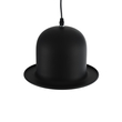 GloboStar® CHARLO 01214 Vintage Κρεμαστό Φωτιστικό Καμπάνα Μονόφωτο 1 x E27 IP20 Μαύρο & Χρυσό Μέταλλο - Μ26 x Π26 x Υ16cm