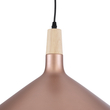 GloboStar® FERCLA 01223 Μοντέρνο Κρεμαστό Φωτιστικό Καμπάνα Μονόφωτο 1 x E27 IP20 Χάλκινο & Λευκό Μέταλλο - Μ40 x Π40 x Υ30cm