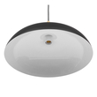 GloboStar® VALLETE 01258 Μοντέρνο Κρεμαστό Φωτιστικό Καμπάνα Μονόφωτο 1 x E27 IP20 Μαύρο Μέταλλο με Μπεζ Ξύλο - Μ45 x Π45 x Υ27cm