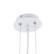 GloboStar® SERENIA 01271 Μοντέρνο Κρεμαστό Φωτιστικό Καμπάνα Μονόφωτο 1 x E27 IP20 Λευκό Μέταλλο με Λευκό Γύψο - Μ60 x Π60 x Υ30cm