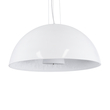GloboStar® SERENIA 01271 Μοντέρνο Κρεμαστό Φωτιστικό Καμπάνα Μονόφωτο 1 x E27 IP20 Λευκό Μέταλλο με Λευκό Γύψο - Μ60 x Π60 x Υ30cm