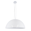 GloboStar® SERENIA 01271 Μοντέρνο Κρεμαστό Φωτιστικό Καμπάνα Μονόφωτο 1 x E27 IP20 Λευκό Μέταλλο με Λευκό Γύψο - Μ60 x Π60 x Υ30cm