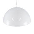 GloboStar® SERENIA 01271 Μοντέρνο Κρεμαστό Φωτιστικό Καμπάνα Μονόφωτο 1 x E27 IP20 Λευκό Μέταλλο με Λευκό Γύψο - Μ60 x Π60 x Υ30cm