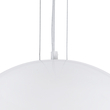 GloboStar® SERENIA 01271 Μοντέρνο Κρεμαστό Φωτιστικό Καμπάνα Μονόφωτο 1 x E27 IP20 Λευκό Μέταλλο με Λευκό Γύψο - Μ60 x Π60 x Υ30cm