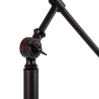 GloboStar® SILENE 01243 Vintage Επιδαπέδιο Φωτιστικό Μονόφωτο 1 x E27 IP20 Μαύρο & Χρυσό Μέταλλο - Μ30 x Π30 x Υ194cm