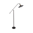 GloboStar® SILENE 01243 Vintage Επιδαπέδιο Φωτιστικό Μονόφωτο 1 x E27 IP20 Μαύρο & Χρυσό Μέταλλο - Μ30 x Π30 x Υ194cm